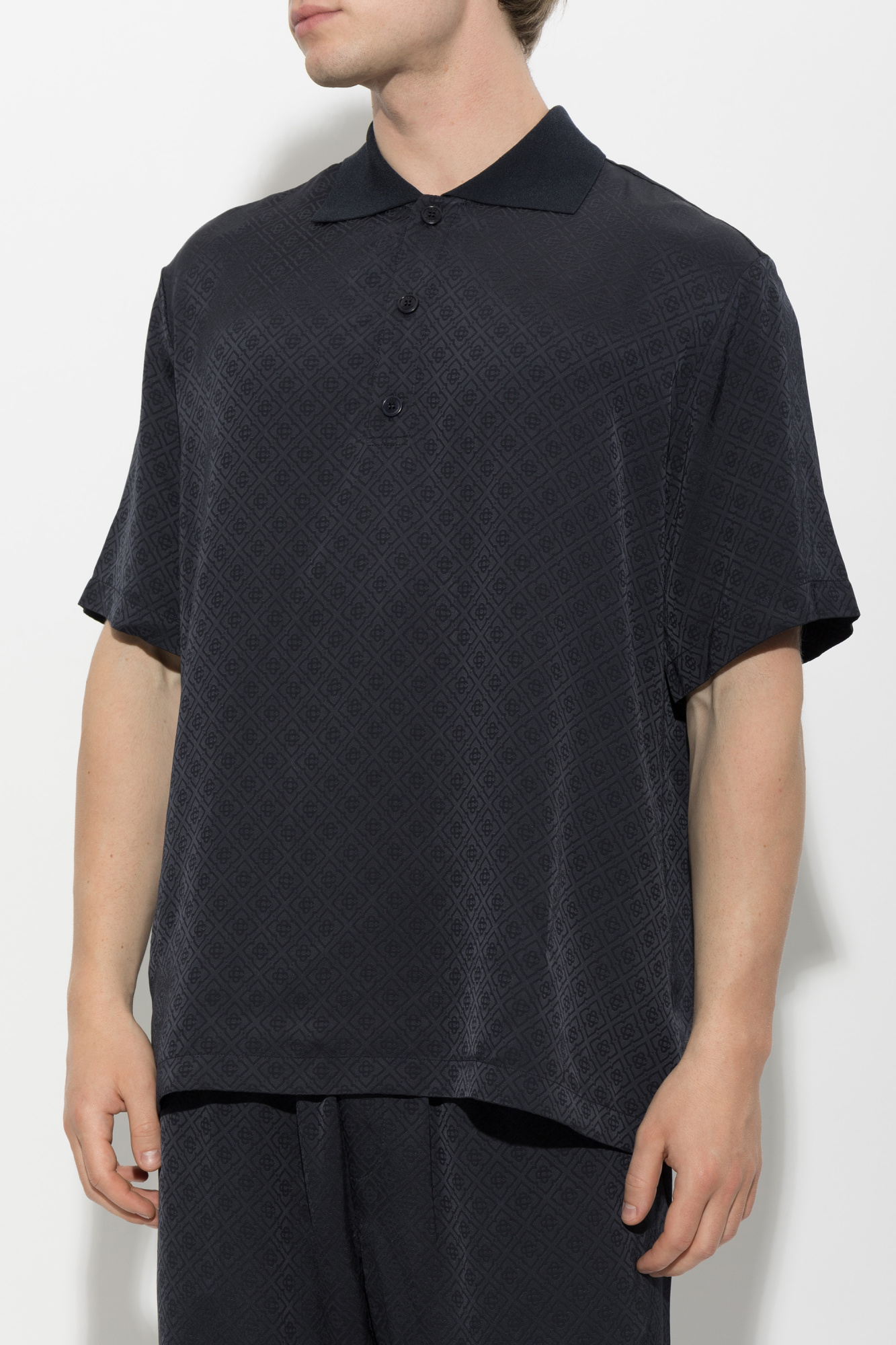 Casablanca Satin polo with monogram | Men's | Vitkac